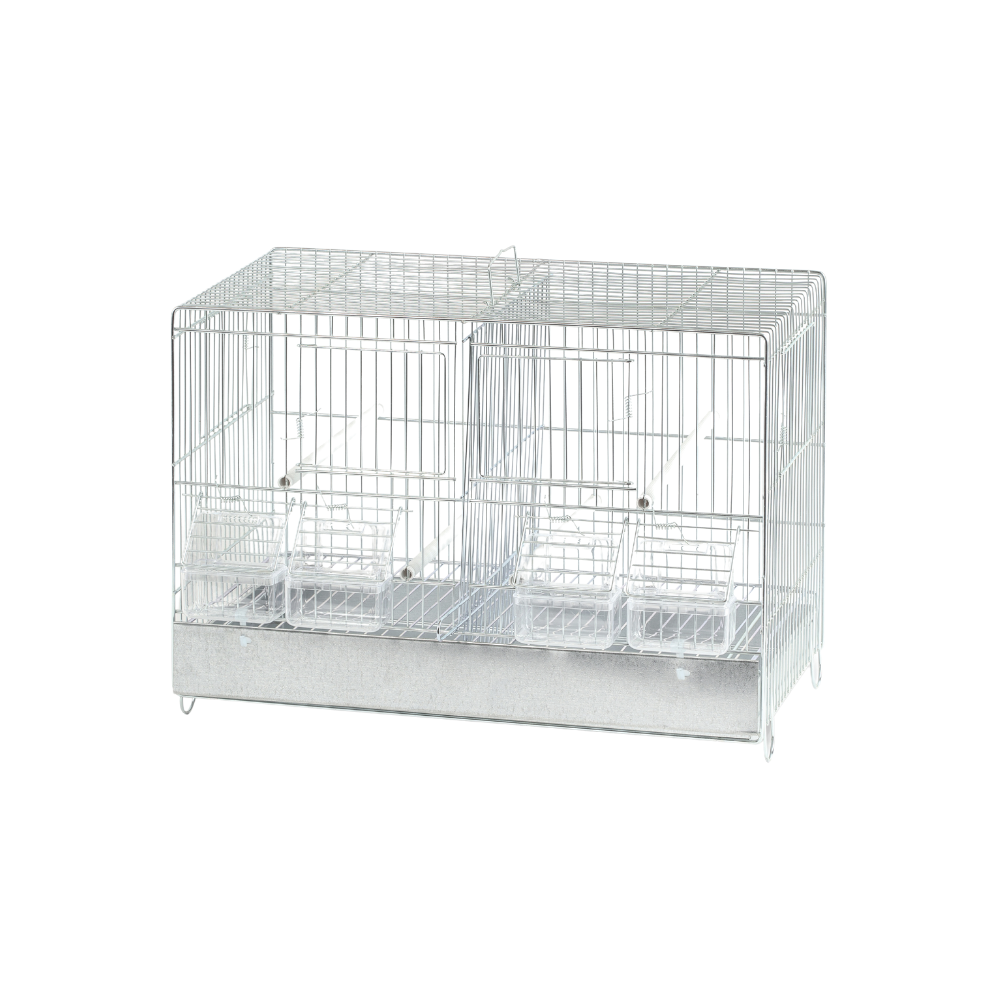 GABBIA ZINC-F ZINC C/DIV FRONTA – Zinc-Coated Bird Cage | Front Divider for Breeding and Separation