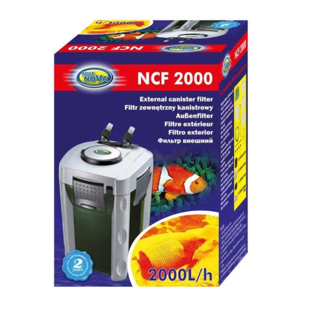 Second Hand Aquanova NCF-2000 External Canister Filter – New O-ring Fitted
