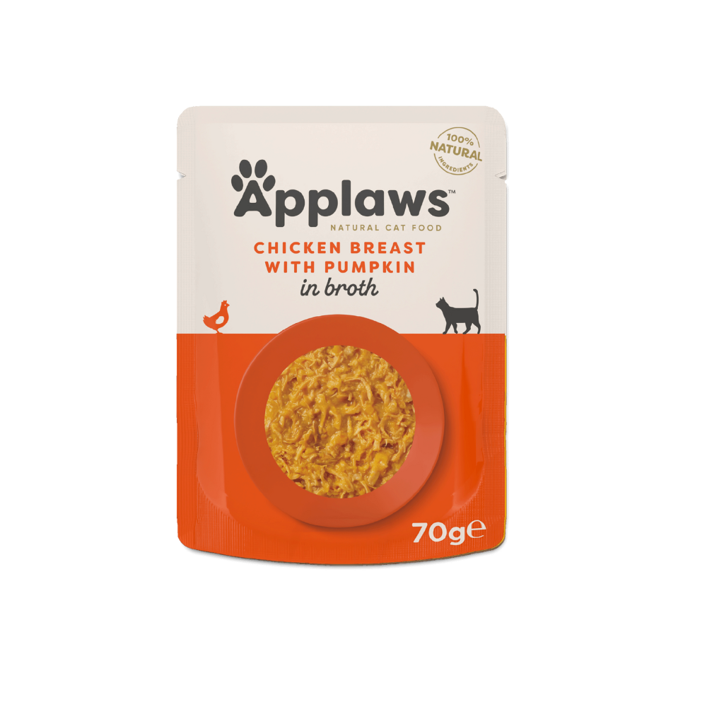 Applaws Chicken Breast in Broth Cat Food Pouch – 70 g (Various Flavours)