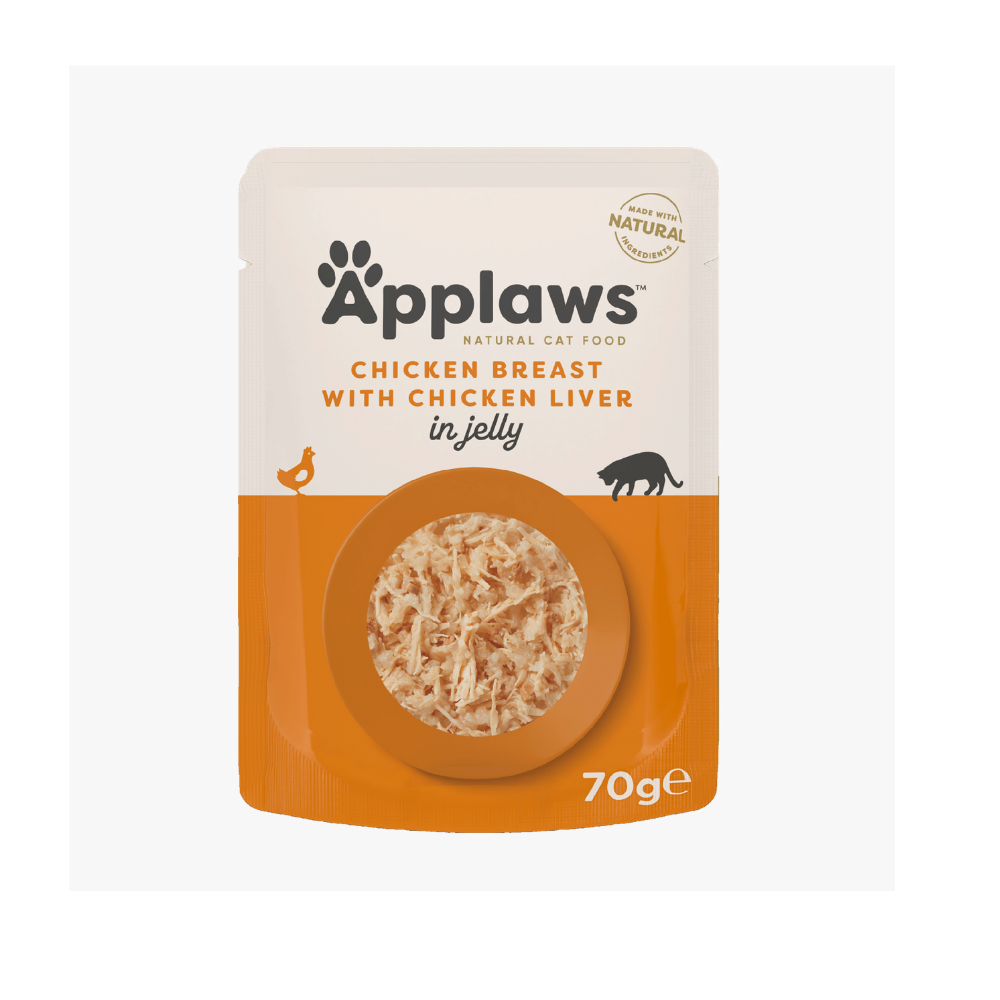 Applaws Chicken Breast in Jelly Cat Food Pouch – 70 g (Various Flavours)