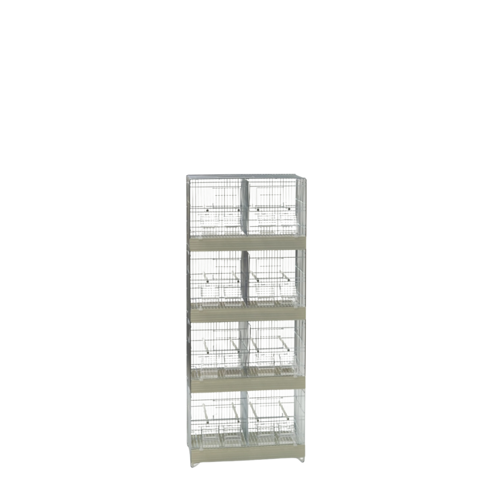 CANTORINA 5 PIANI ZINCATA – 5-Tier White Zinc-Plated Bird Cage Stand with Plastic Base