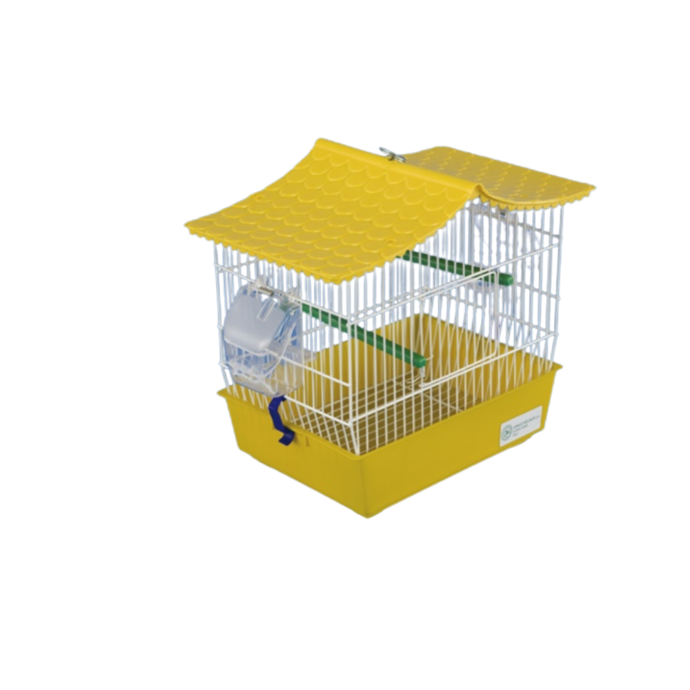 BABY BIANCA – Small Bird Cage with Colored Base | Lightweight & Durable Cage for Canaries & Finches