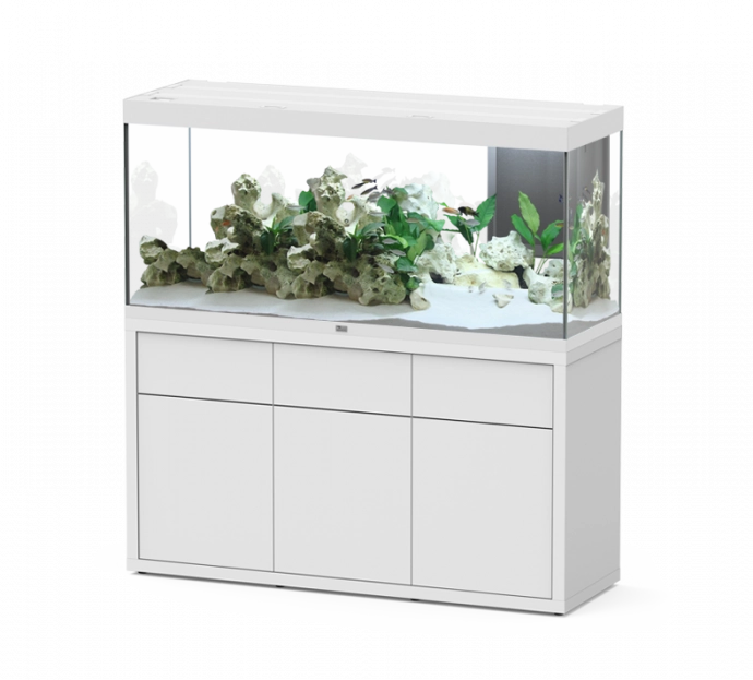 Aquarium Sublime 150x50 Gloss White + Canister Filter