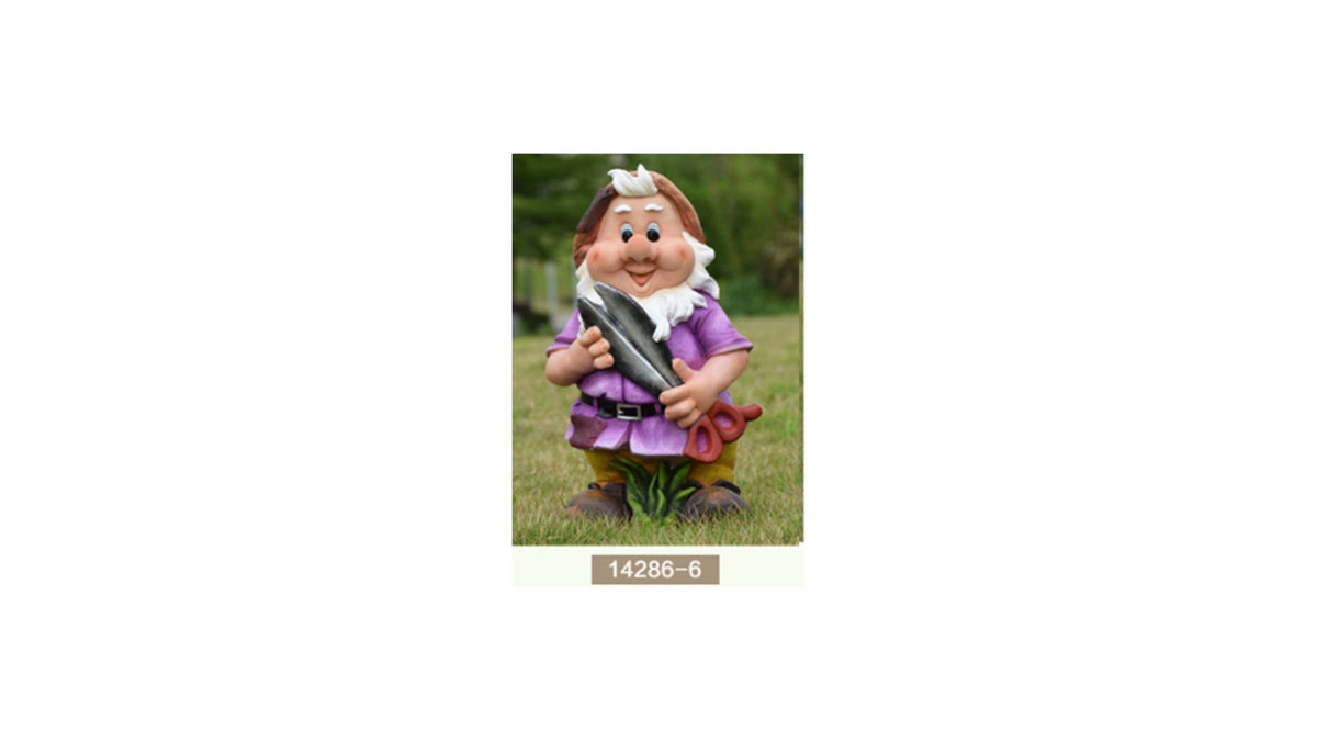 Dwarf with Scissors 25.5*23*41.5cm ( to change photo )