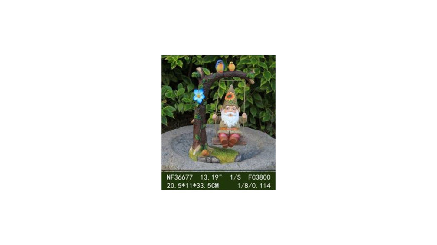 Dwarf on Swing 20.5*11*33.5cm