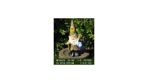 Dwarf with Lantern & Spade 22.5*18.5*51cm ( To post new photo )