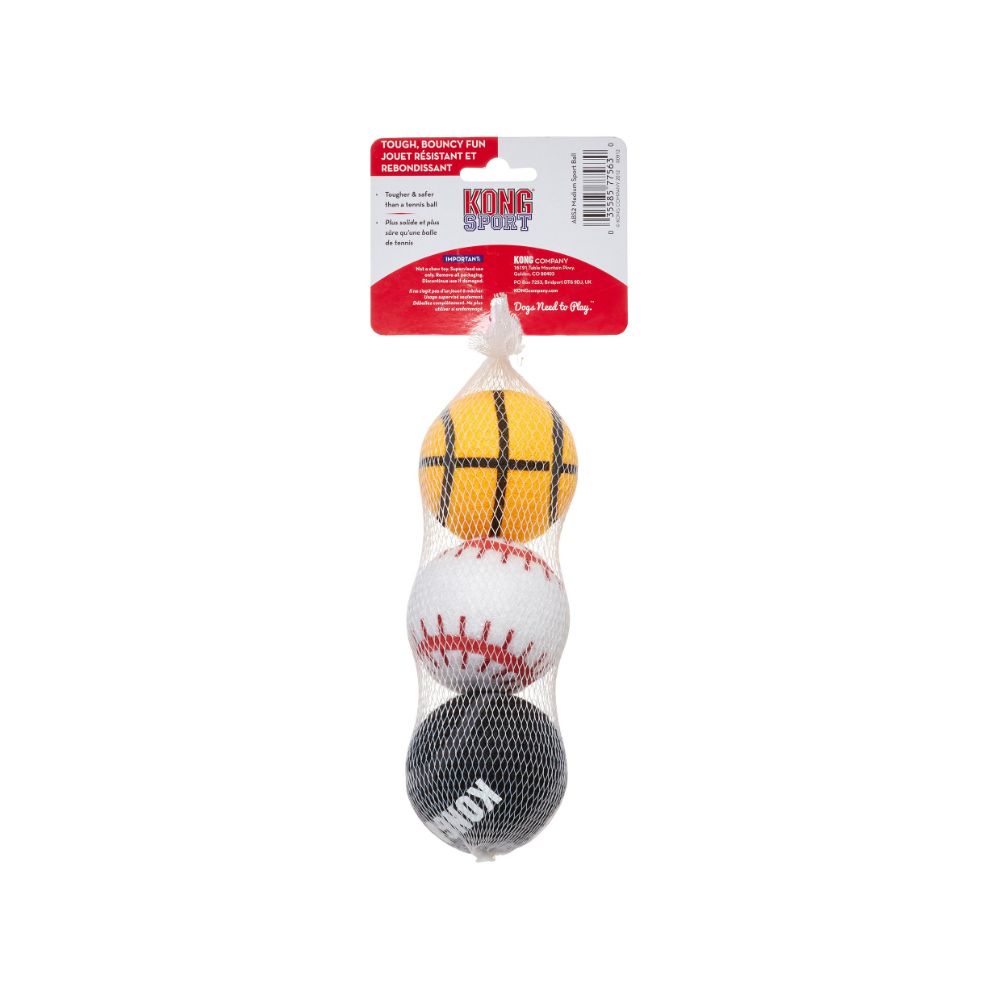 Kong Sport Ball Mixed Medium 3pcs