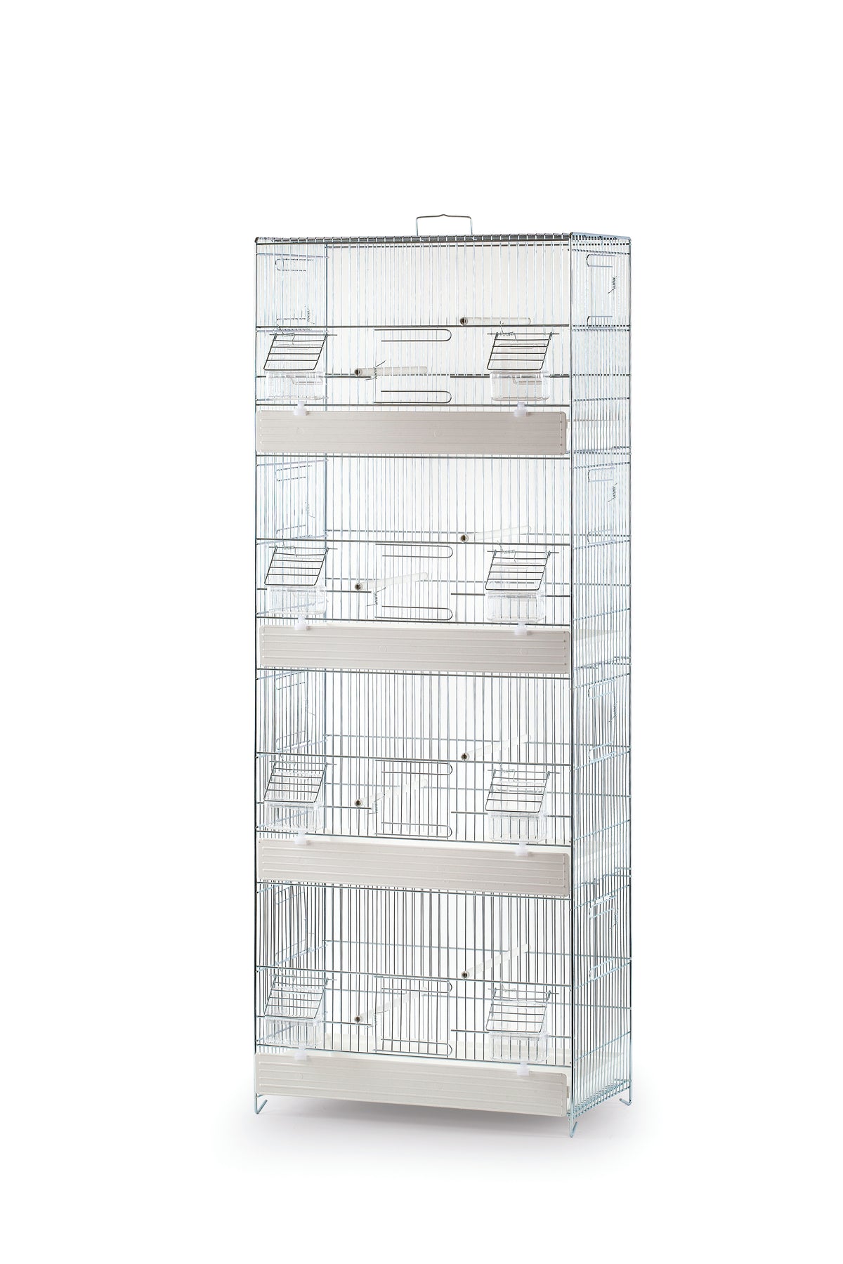 Domus Molinari Zincata 4-Tier Stacking Bird Cage - 45x25x120 cm