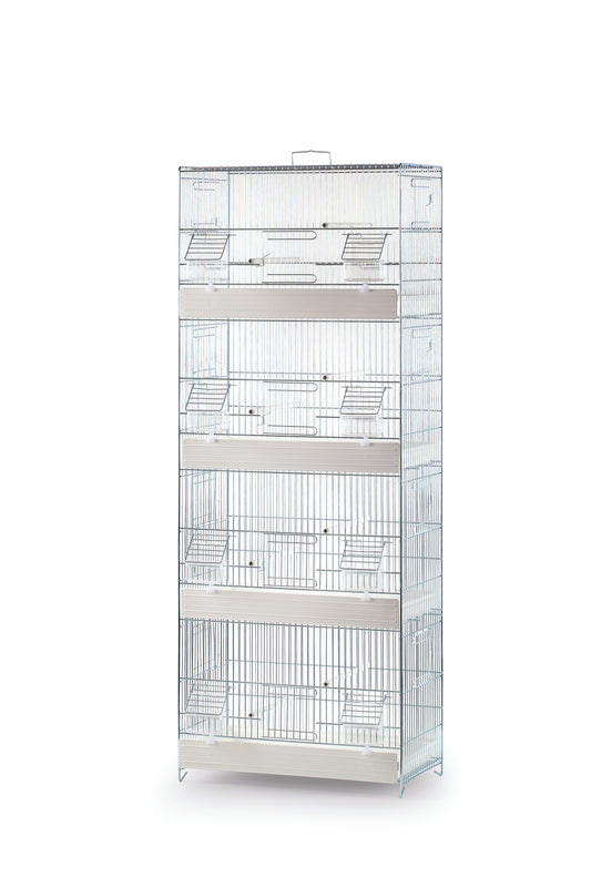 Domus Molinari Zincata 4-Tier Stacking Bird Cage - 45x25x120 cm