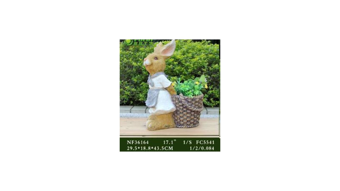 Rabbit with Flower Pot 29.5*18.8*43.5CM