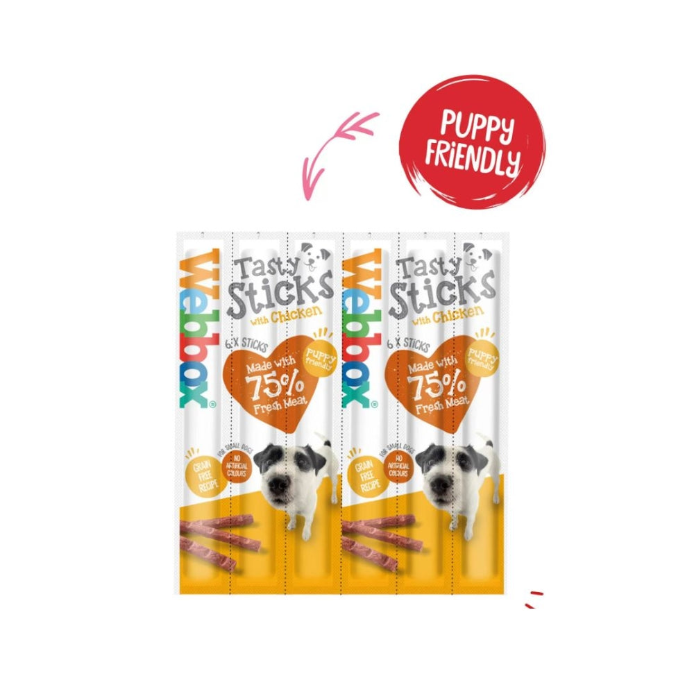 Webbox Small Dog Sticks Chicken x6