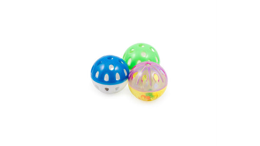 Cat Toy Plastic Ball w/ Bells