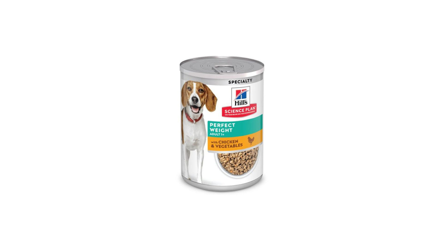 Science Plan Dog Tin Adult Perfect Weight with Chicken & Veg