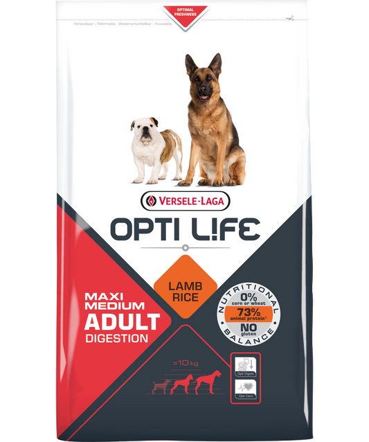 Opti Life Adult Maxi/ Medium Digestion (Lamb)