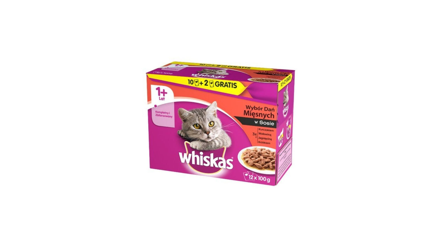 Whiskas Pouch Meaty Selection Economy Pack x12