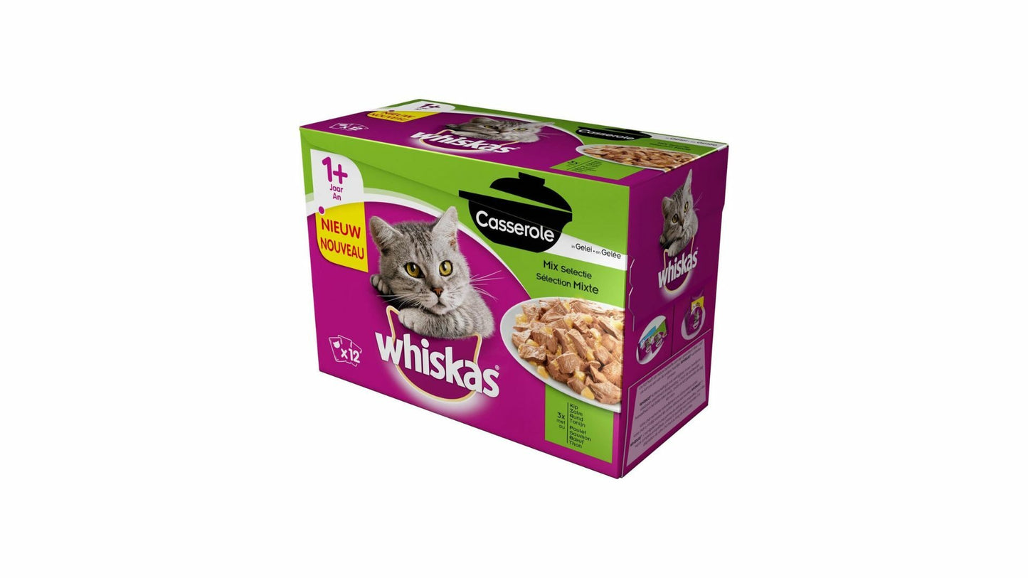 Whiskas Pouch Straccetti Caserole x12