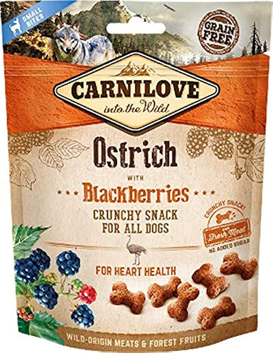 CarniLove Dog Treats Ostrich & Blackberry