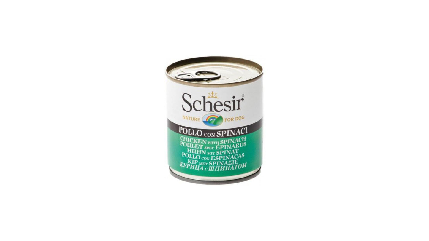 Schesir Dog Tin Chicken & Spinach