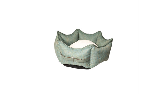 Oval Pet Bed Green Pine