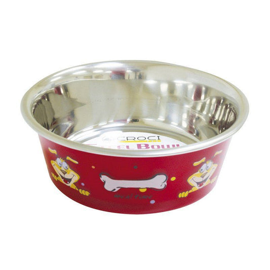 Steel Bowl Woof Red