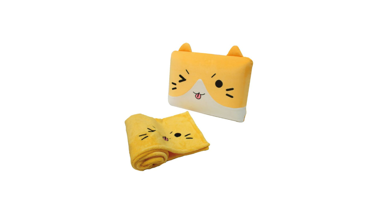 Set Pillow & Blanket Cat Mania