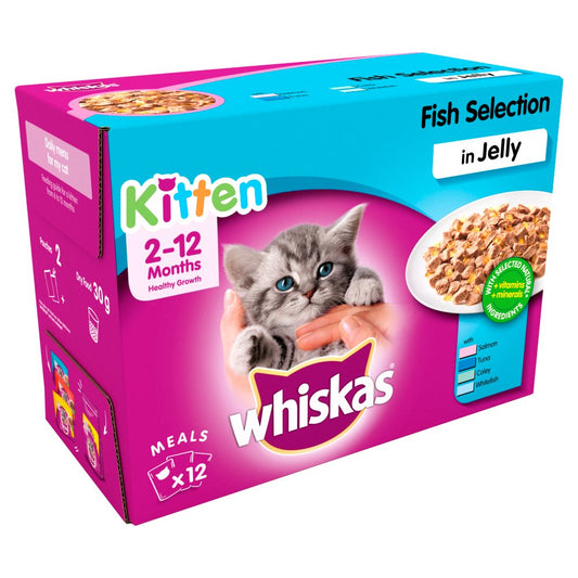 Whiskas Pouch Kitten Fish Selection x12