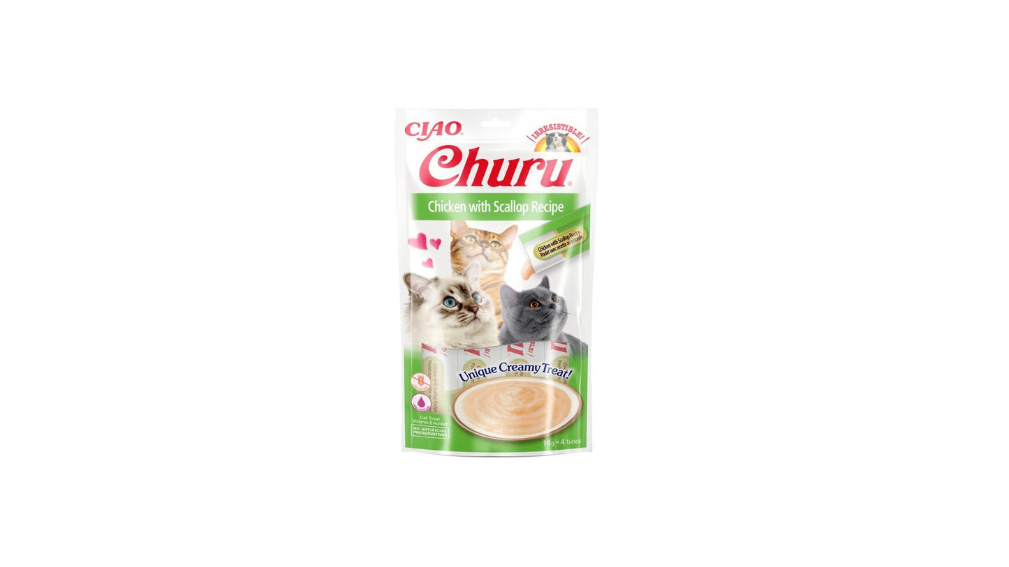 Churu Cat Chicken with Scallop Recipe x4