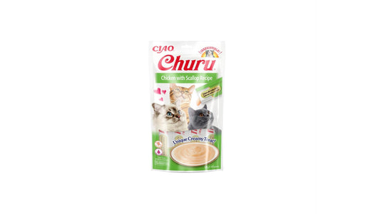 Churu Cat Chicken with Scallop Recipe x4