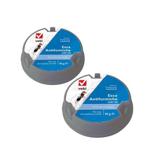 Two packages of vedi Antiformiche on a white background