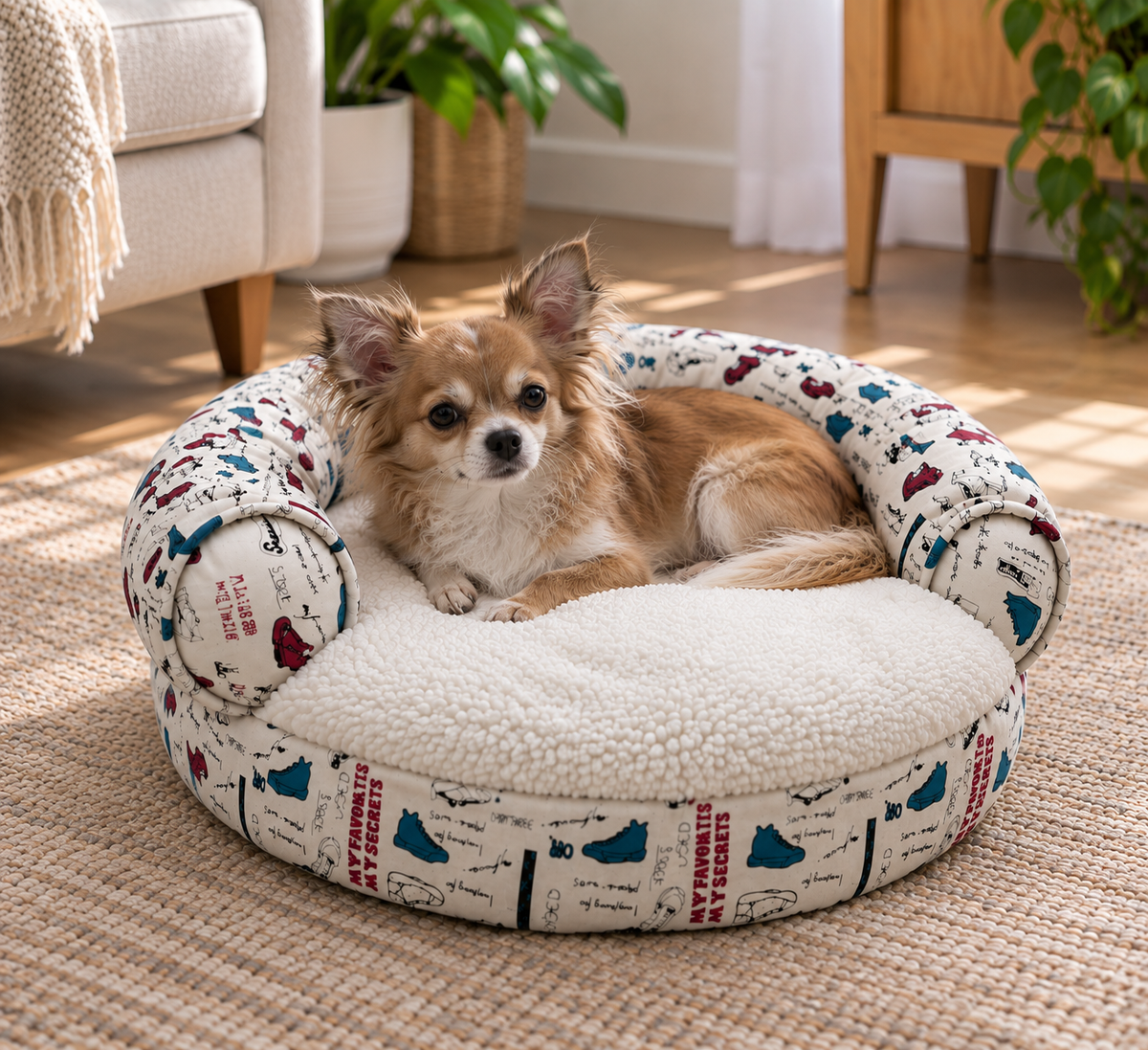 Sofa Sporty 100% Cotton Pet Bed 51x48x16cm