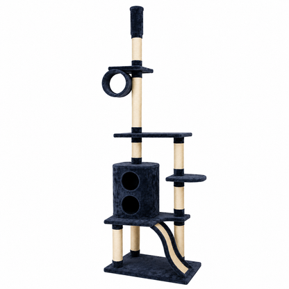 Croci London Cat Scratching Post – Floor-to-Ceiling 240cm Adjustable Activity Center
