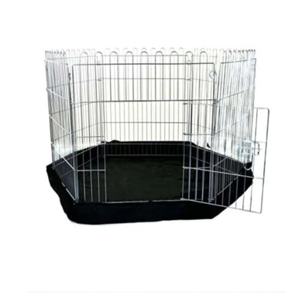 6-Sided Wire Pet Play Pen with Base