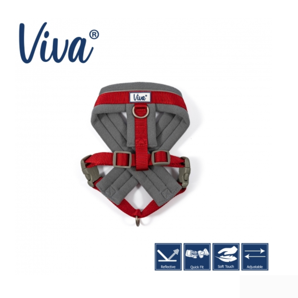 VIVA PADDED HARNESS Red