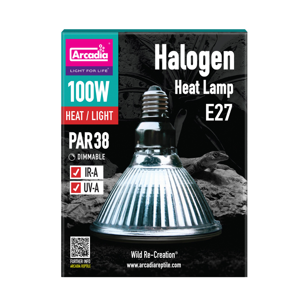 Arcadia Halogen Basking Spot – 100W High-Efficiency Heat Lamp