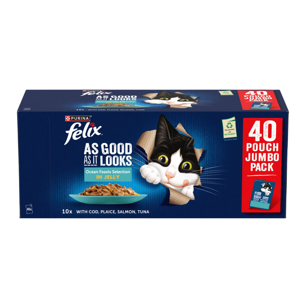 Felix As Good As It Looks Ocean Selection in Jelly – 40 Pack