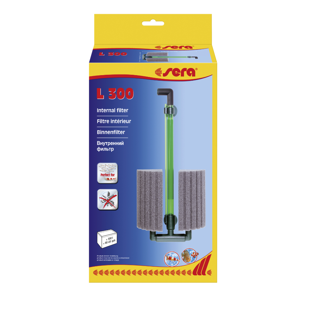 Sera Internal Sponge Filter L300 – Air-Operated Biological Filter for Aquariums up to 300 L