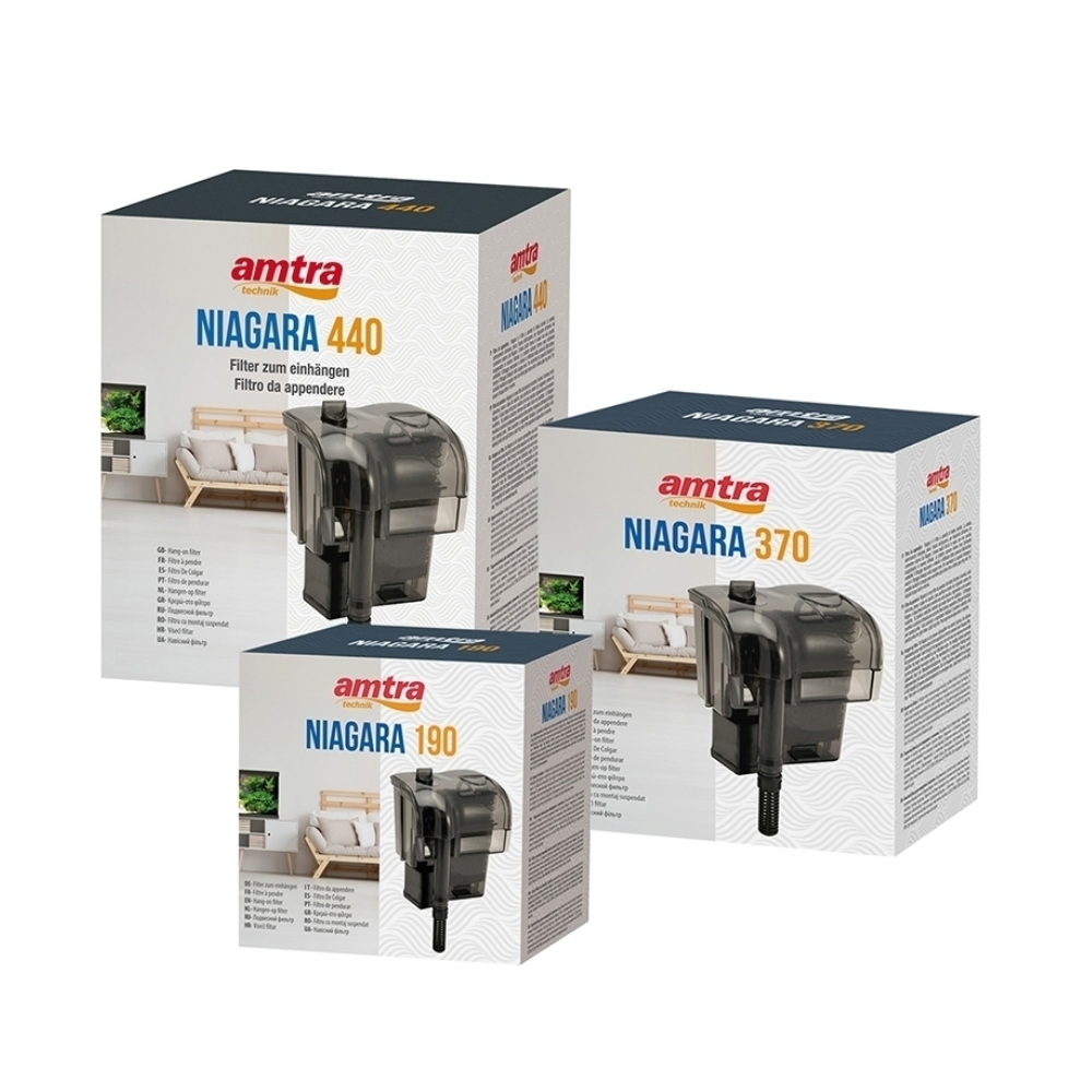 Amtra Niagara Hang-On Back Filter – 3-Stage Filtration for Small & Medium Aquariums
