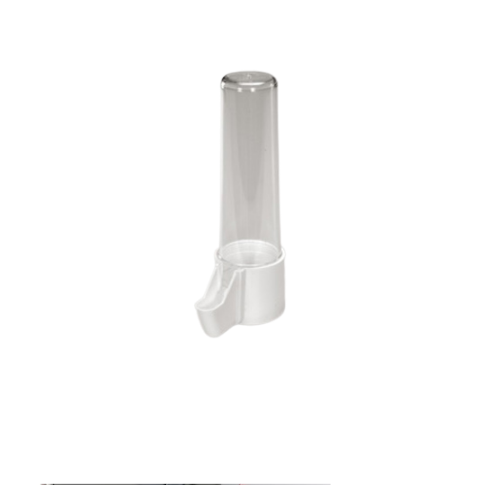 BEVERINO CC.85 TRASPARENTE – Transparent Water Bottle for Small Birds | Easy-Mount Drinker (85cc)