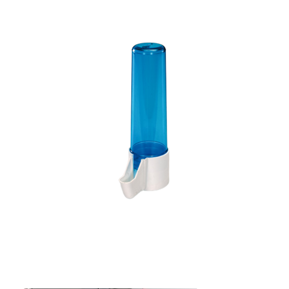 BEVERINO CC.85 BLUE – Blue Water Bottle for Small Birds | Easy-Mount Drinker (85cc)