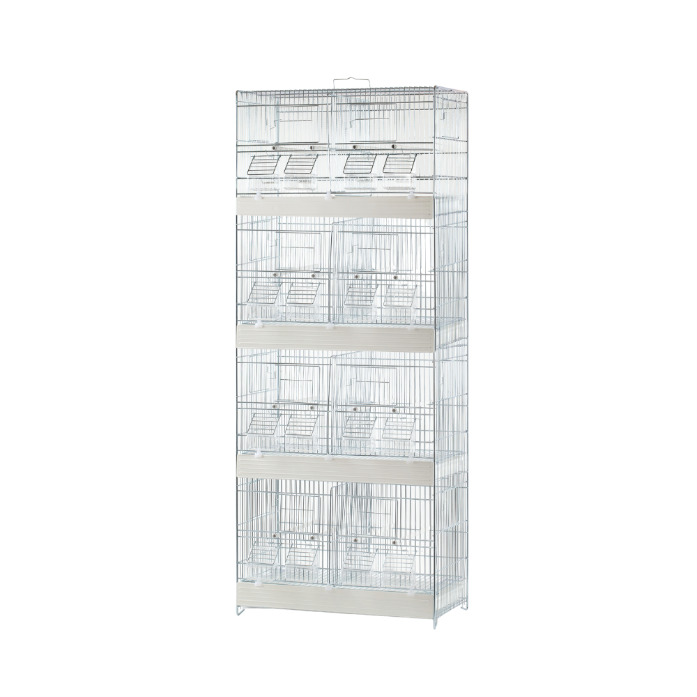 GABBIA 50X26 C/1GR E 1 DIV-FONDO BIANCO – Bird Cage 50×26 cm | Includes Divider, Grid & White Plastic Base