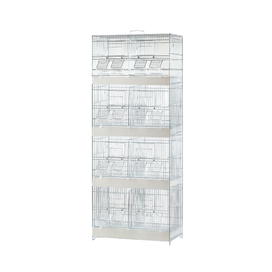 GABBIA 50X26 C/1GR E 1 DIV-FONDO BIANCO – Bird Cage 50×26 cm | Includes Divider, Grid & White Plastic Base