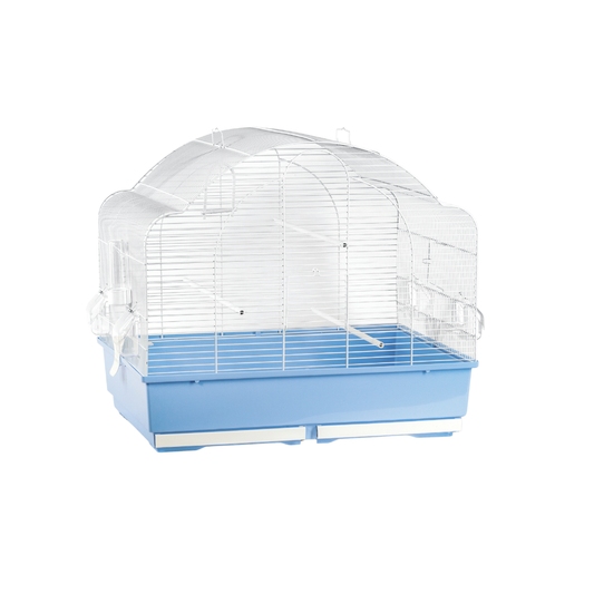 MARY BIANCA-FONDO COLORATO –  Bird Cage | White Cage with Colored Plastic Base