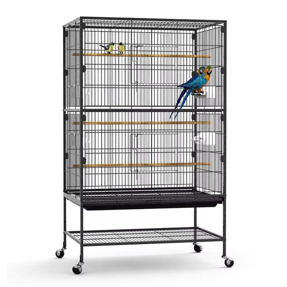 Metal Bird Cage with Stand & Wheels (A45) – 152 cm Height