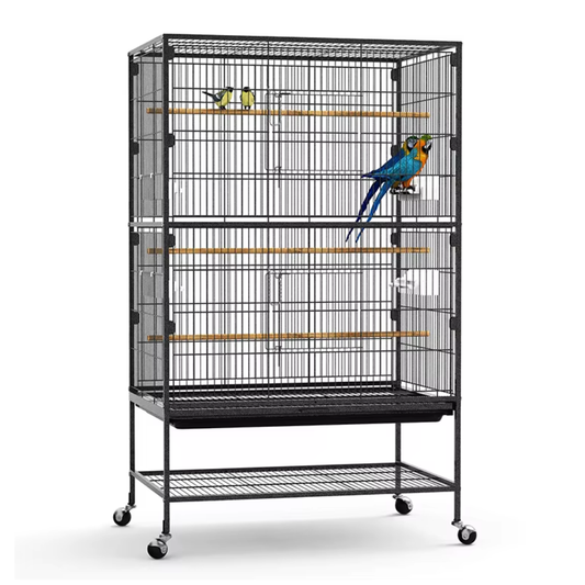 Metal Bird Cage with Stand & Wheels (A45) – 152 cm Height