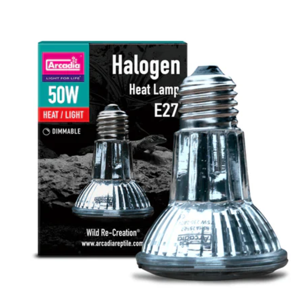 Arcadia Halogen Basking Spot – 50W High-Efficiency Heat Lamp