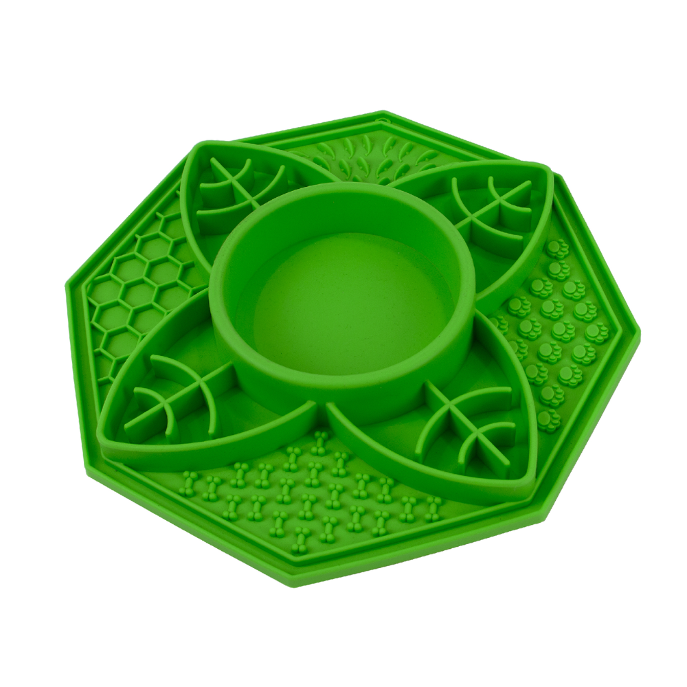Ancol Örva Suction Cup Slow Feeder (Leaf Design) – Interactive Feeding Mat