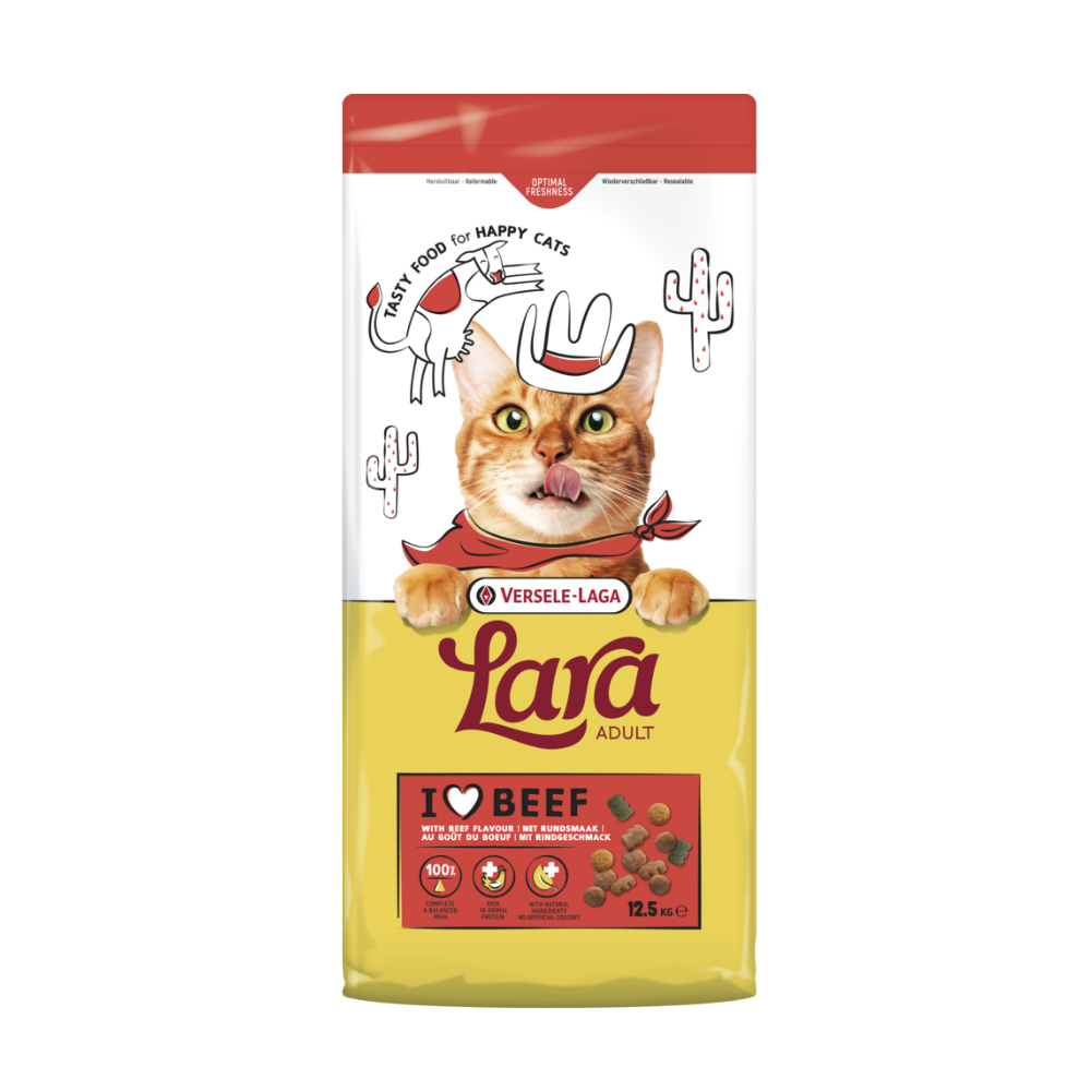 Lara Adult Cat Food with Beef Flavour | Complete & Balanced Nutrition