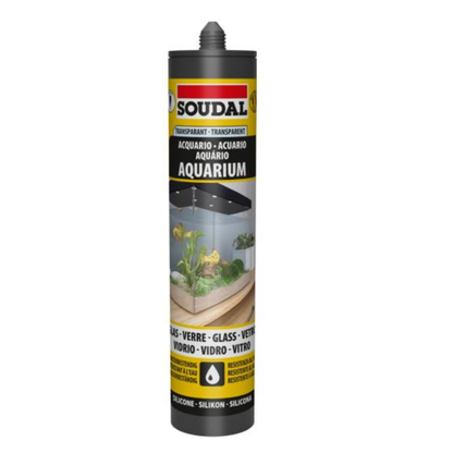Soudal AQ Aquarium Silicone | 310ml - Black & Clear