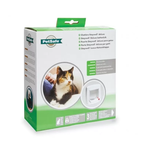 Staywell 320 Wood Effect Manual 4-Way Locking Cat Flap