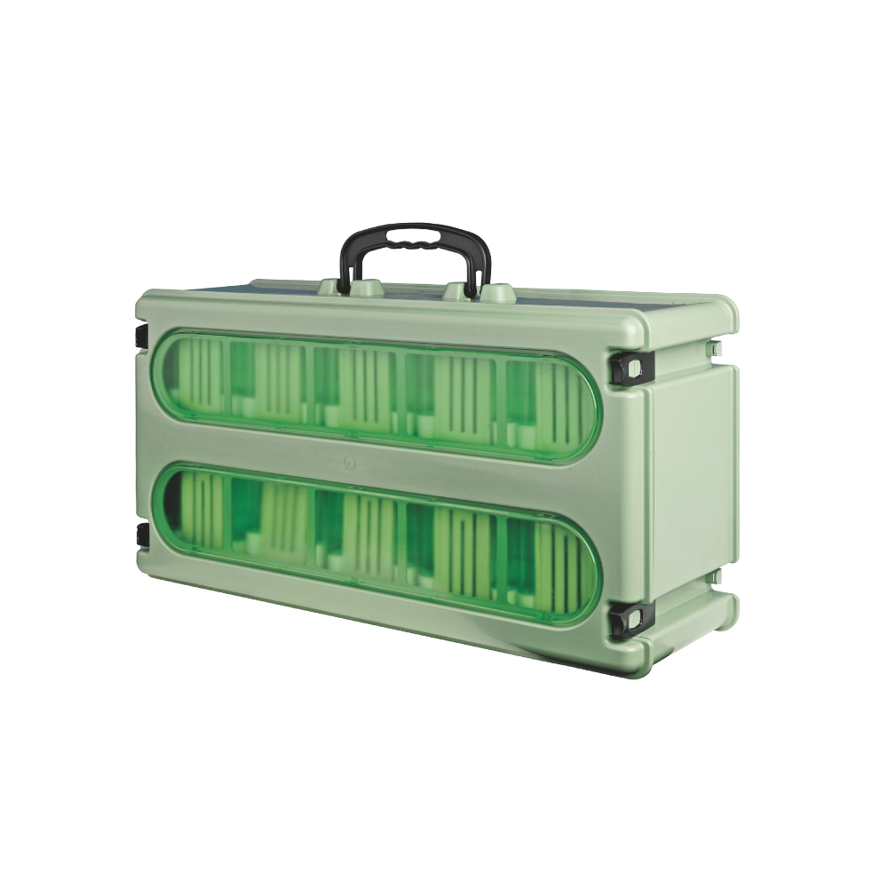 VALIGIA COMPL/10 SECOND – Complete Bird Cage Set | 10 Compartments Travel & Show Case (66.8×21×36 cm)